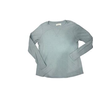 Abercrombie & Fitch Soft AF Ribbed Blue Long Sleeve Tee Size Large